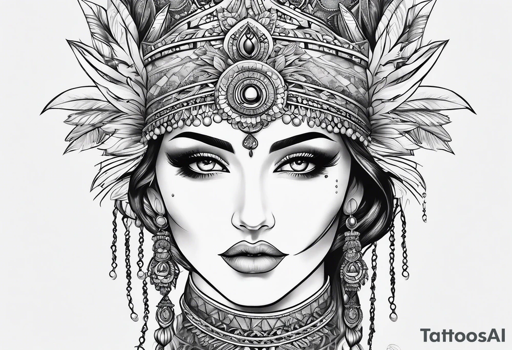 Strong woman tattoo idea
