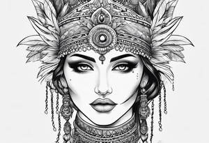 Strong woman tattoo idea