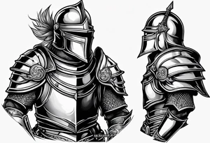 knight with heavy armor tattoo idea