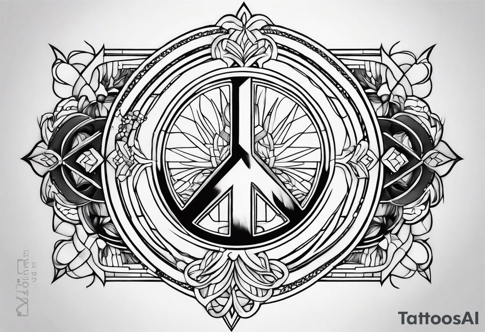 Something that means peace and love for mental health battle tattoo idea