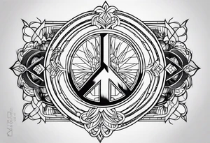 Something that means peace and love for mental health battle tattoo idea