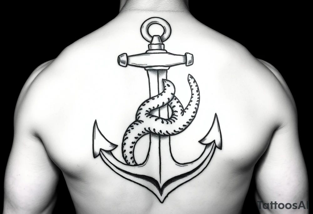 I want an anchor with a weasel intertwined with the anchor tattoo idea