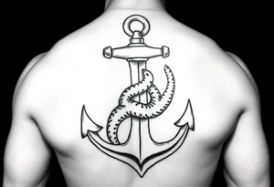 I want an anchor with a weasel intertwined with the anchor tattoo idea