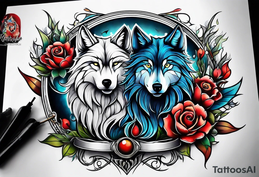 Wolf family tattoo idea