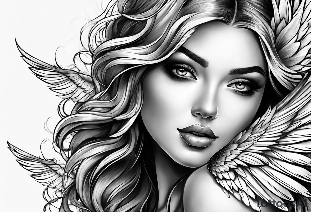 one wing tattoo idea