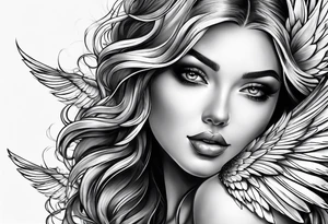 one wing tattoo idea