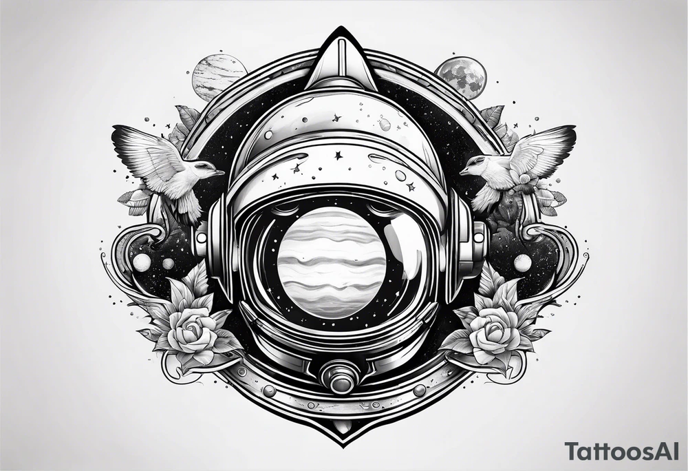 Funny space tattoo idea