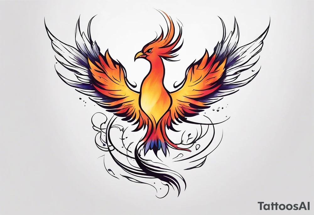 pen and pheonix tattoo idea
