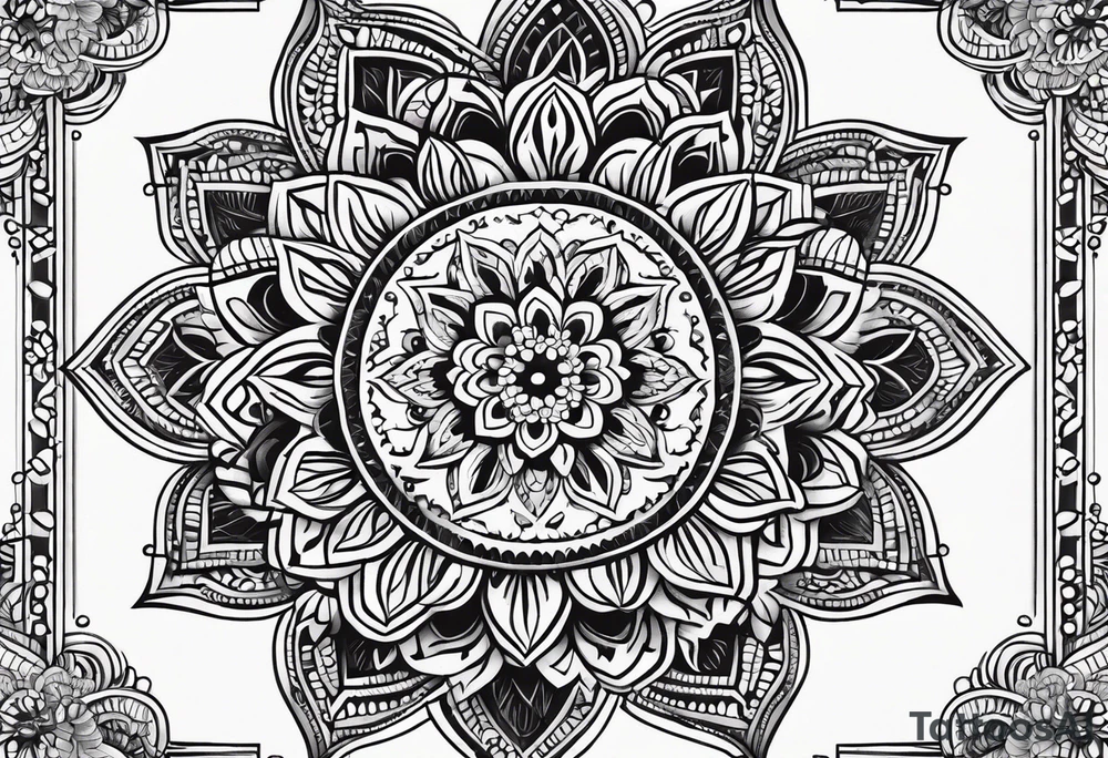 henna pattern tattoo idea