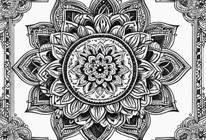 henna pattern tattoo idea