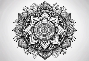 Mandala pattern for woman butt tattoo idea