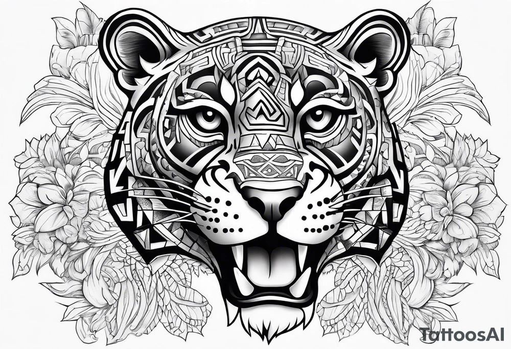 aztec jaguar chicano homage tattoo idea
