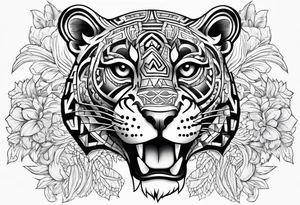 aztec jaguar chicano homage tattoo idea