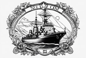 navy ship tattoo idea