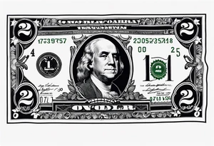 2 dollar bill tattoo idea