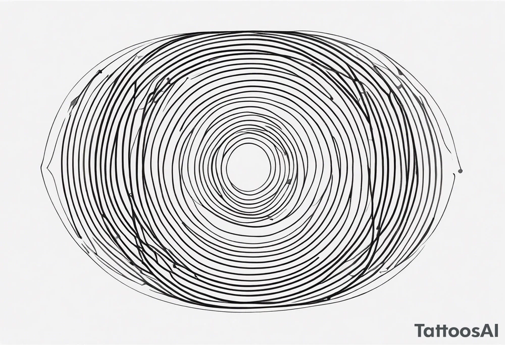 two thin, black lines that elegantly intertwine and then separate again. At the point of separation, the lines could end in a small circle or dot to represent tattoo idea