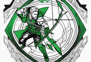 Green arrow tv show artwork tattoo idea