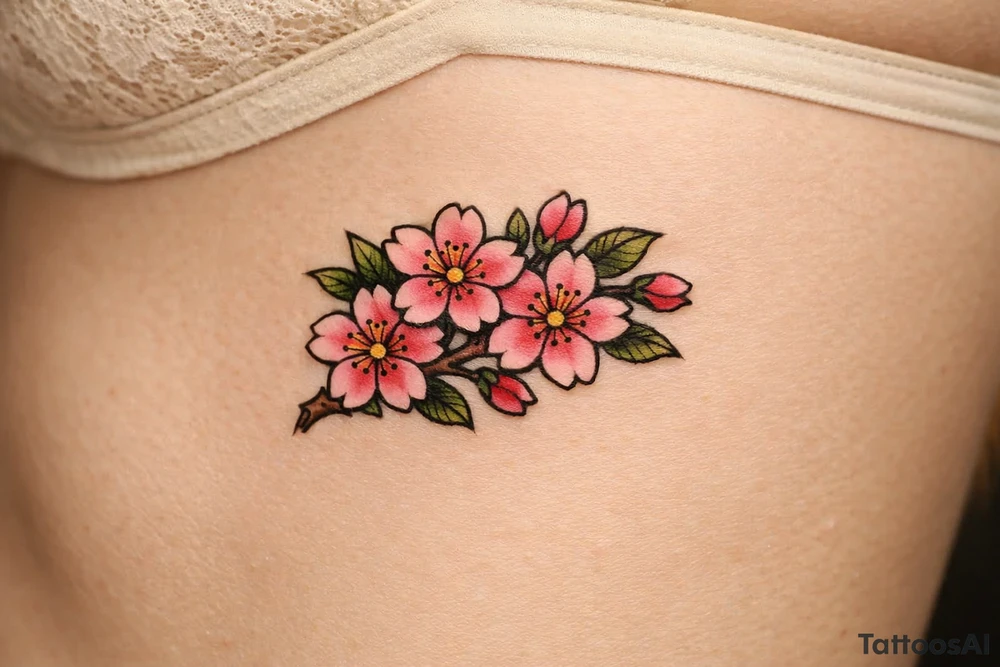 Cherry blossoms tattoo idea