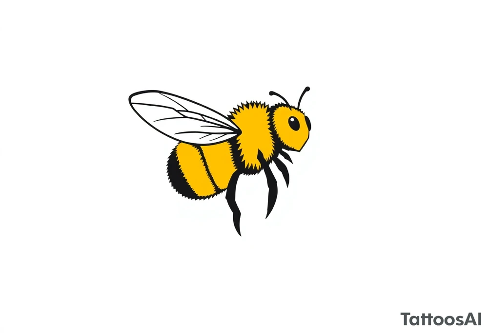 Cartoon bee tattoo idea