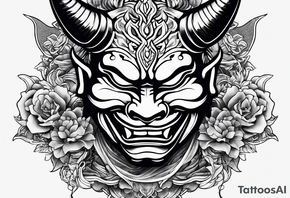 hannya mask tattoo idea
