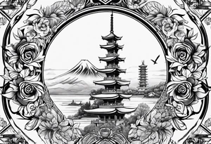 Latin culture based sleeved tattoo idea