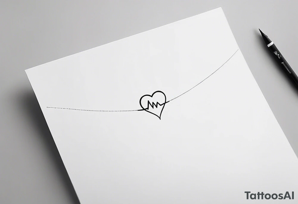 A small, delicate heartbeat line that subtly forms the letter "A," symbolizing that you both share the same name and a deep connection. tattoo idea