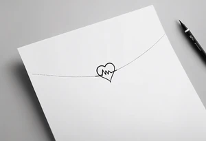 A small, delicate heartbeat line that subtly forms the letter "A," symbolizing that you both share the same name and a deep connection. tattoo idea