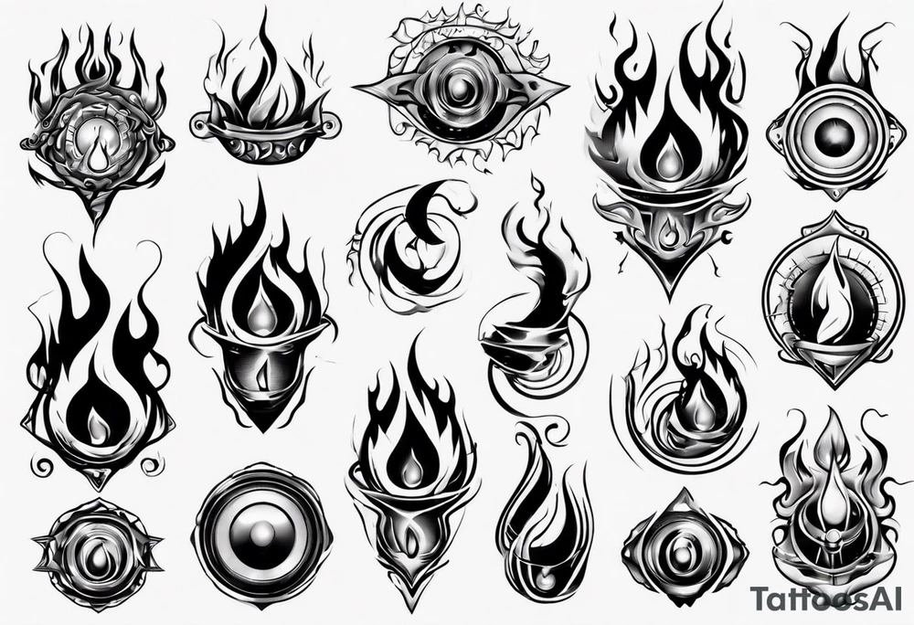 speaker flame tattoo idea