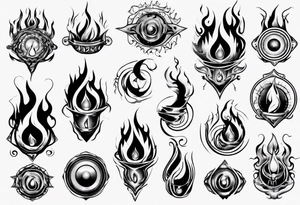 speaker flame tattoo idea