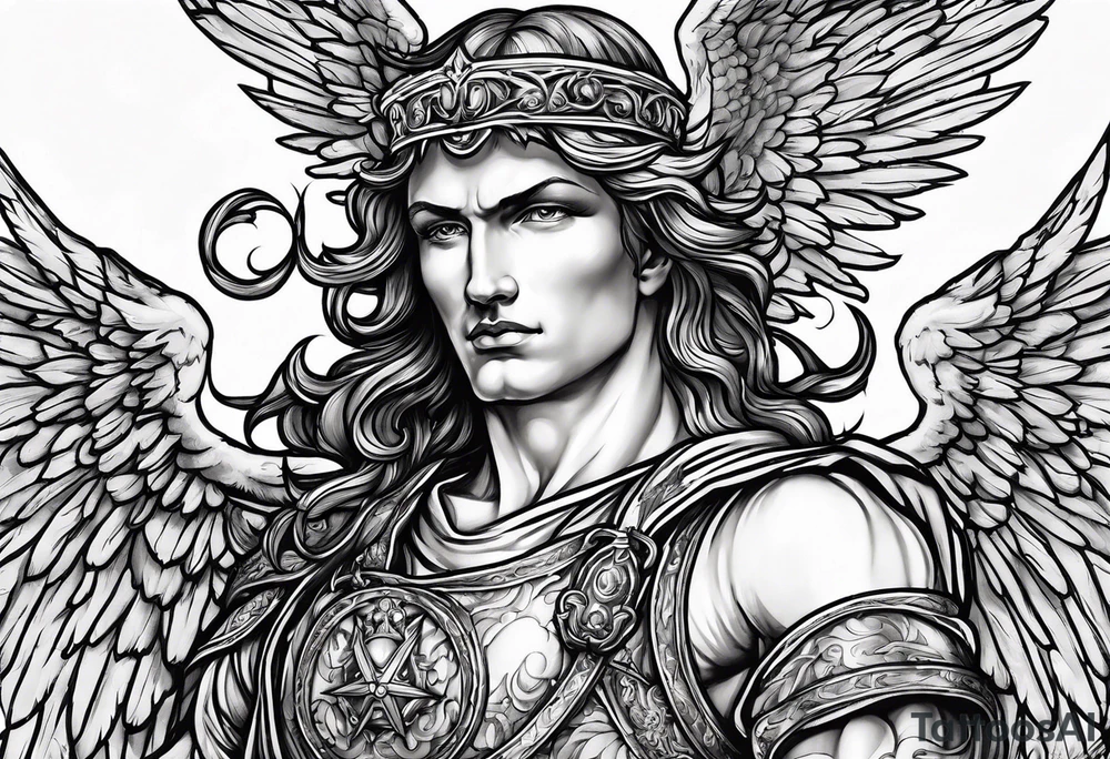 Michael the Archangel killing satan tattoo idea