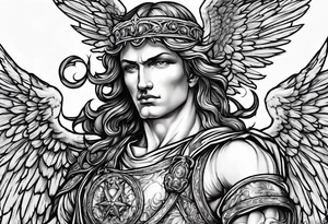 Michael the Archangel killing satan tattoo idea
