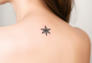 Create a star tattoo design. tattoo idea