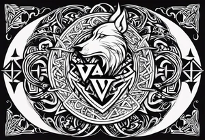 Sword shield dragon Valhalla valknut bear wolf tattoo idea