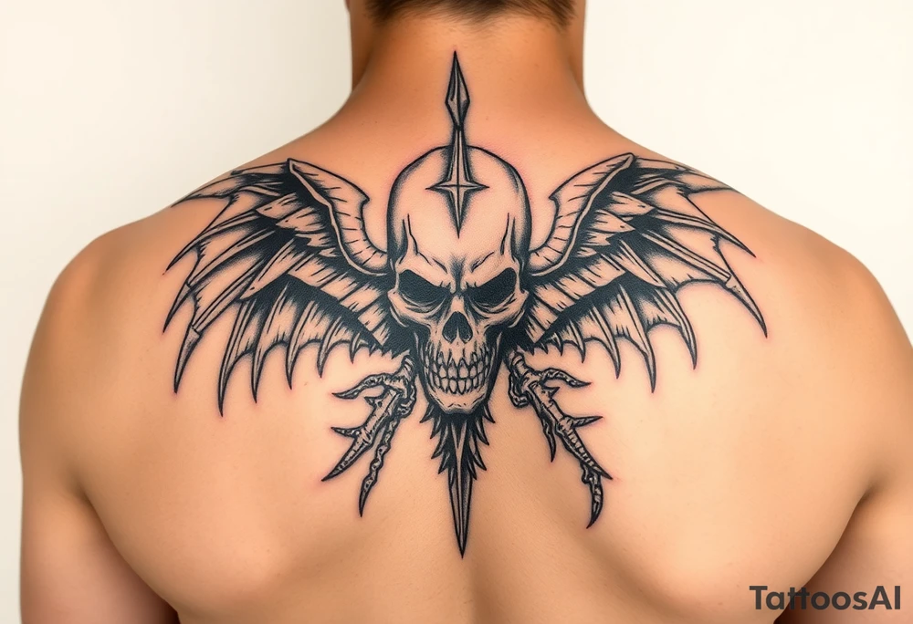 Atlanta theme with horror theme and god theme tattoo idea