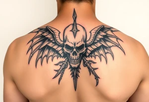 Atlanta theme with horror theme and god theme tattoo idea