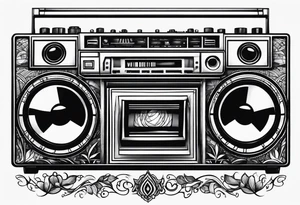 Boombox simple tattoo idea