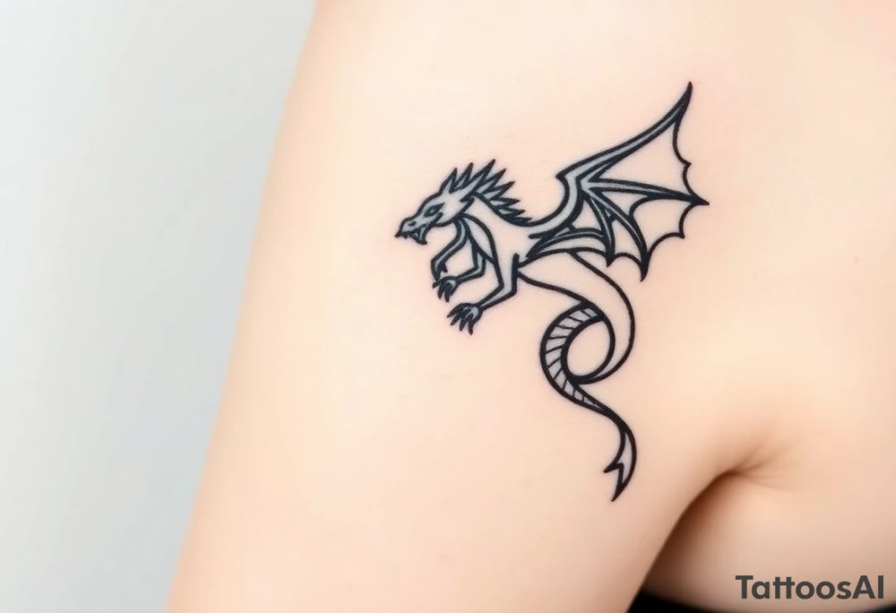 angel and dragon tattoo idea