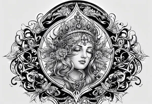A tattoo that states pain and discipline to achieve your goals in life. it should be placed on the upper back and should express also catholic religion tattoo idea