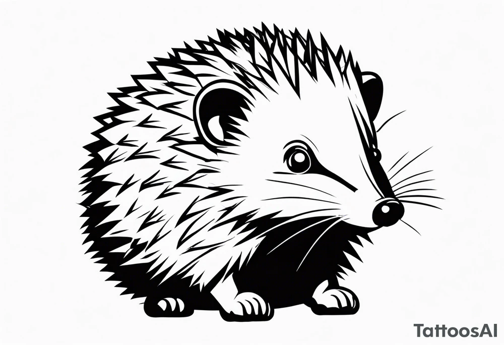 hedgehog with grenade tattoo idea