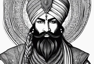 i have a sikh warrior and text stating "without fear without hate" tattoo idea