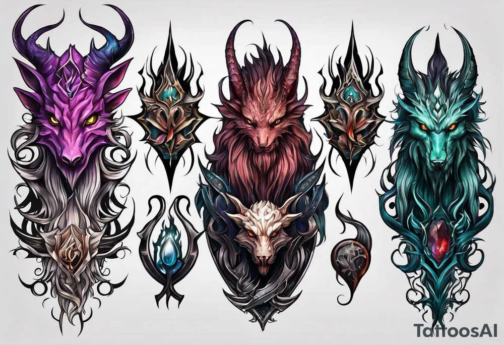 Eldritch beasts tattoo idea