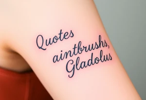 Quotes, paintbrushes, Gladiolus tattoo idea