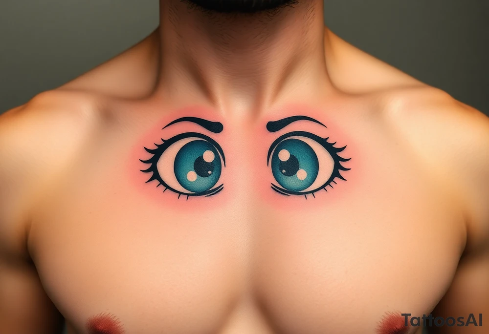 teary eyes tattoo idea