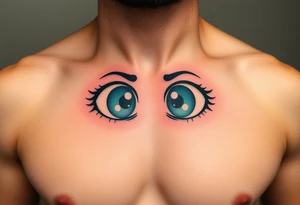 teary eyes tattoo idea