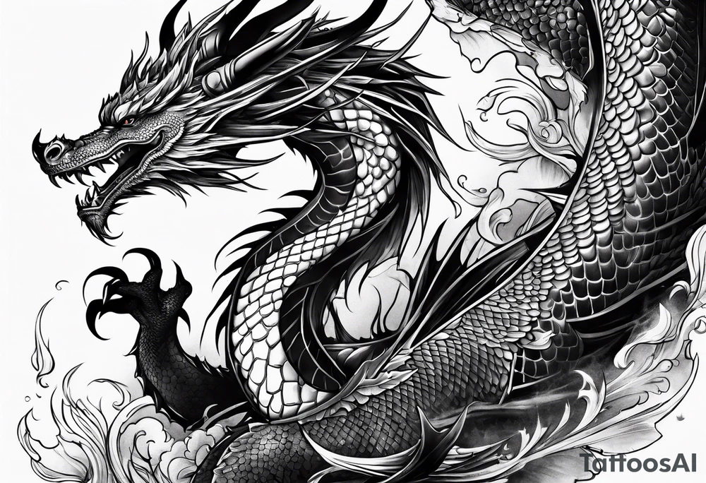 Dragon majestueux tattoo idea