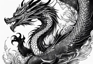 Dragon majestueux tattoo idea