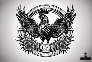 Combine LFC's Liverbird with a thistle and with MacLaren tartan tattoo idea