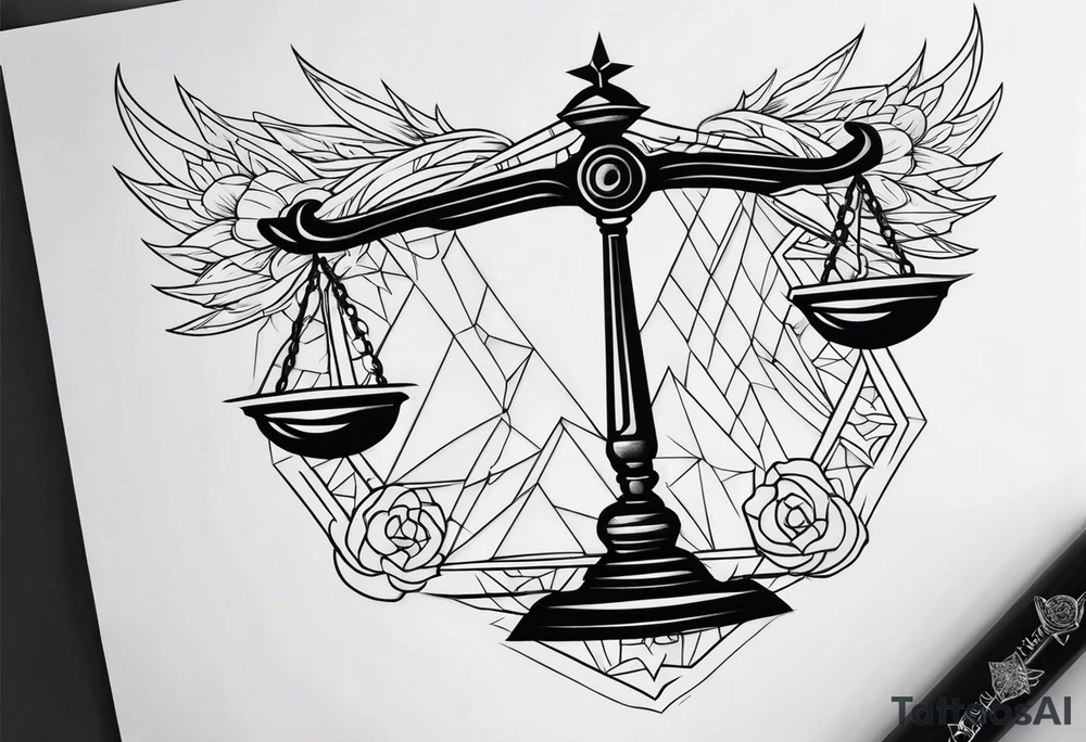 Scale of justice tattoo idea