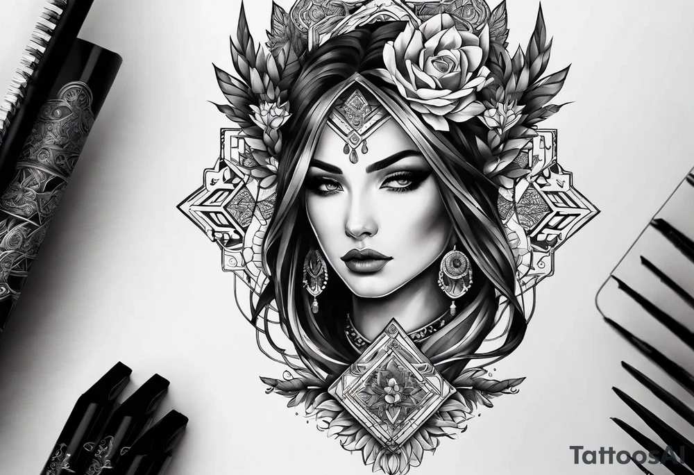 тату на кисти с огромным количеством нео-трайбла tattoo idea