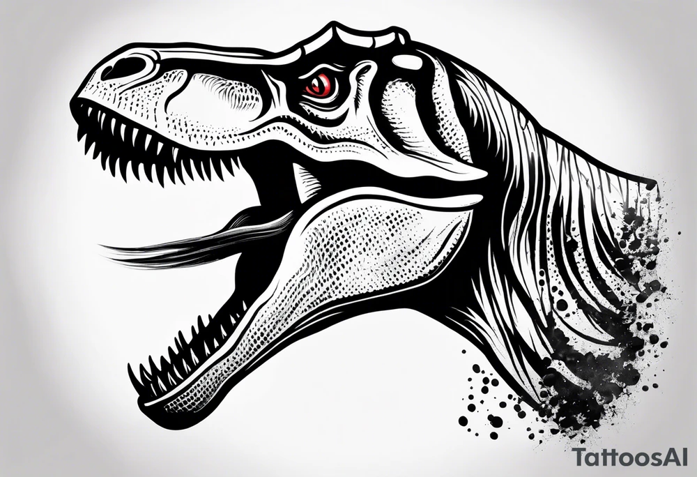 t rex head tattoo idea